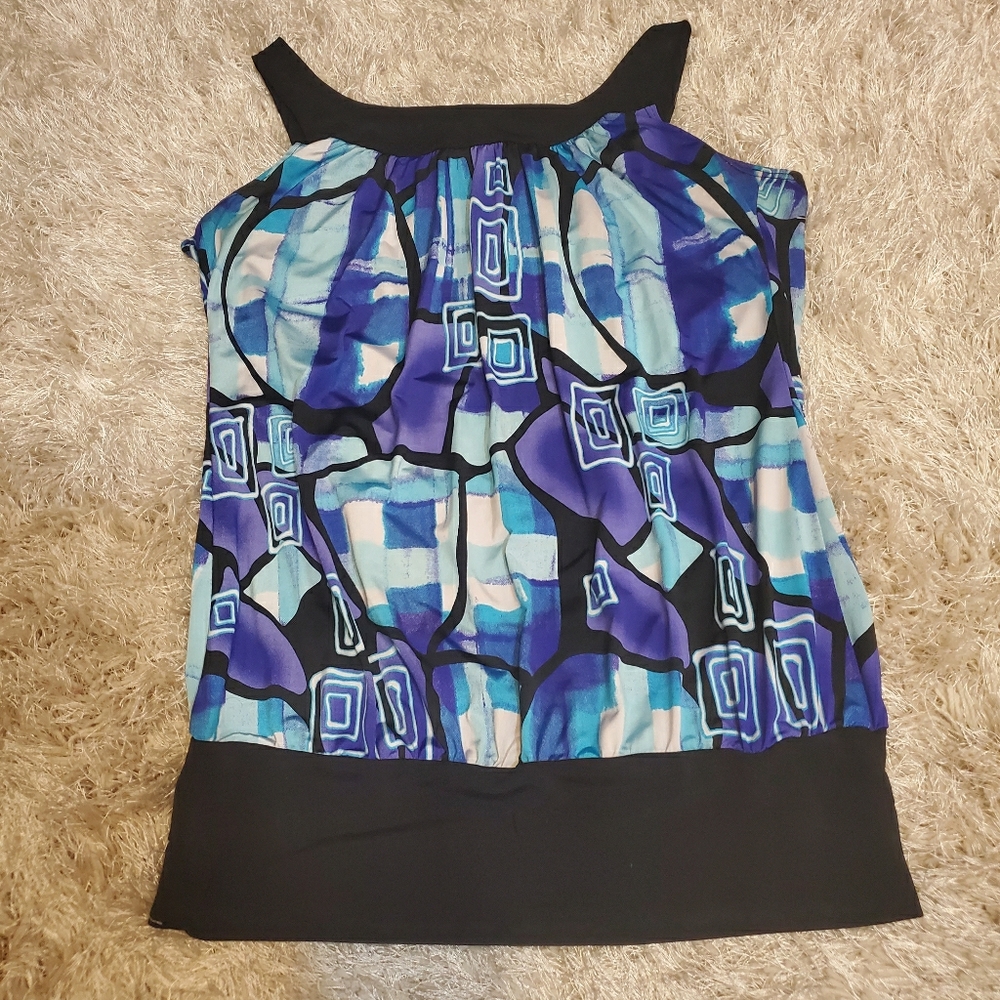 Purple and Blue Open Back Tank